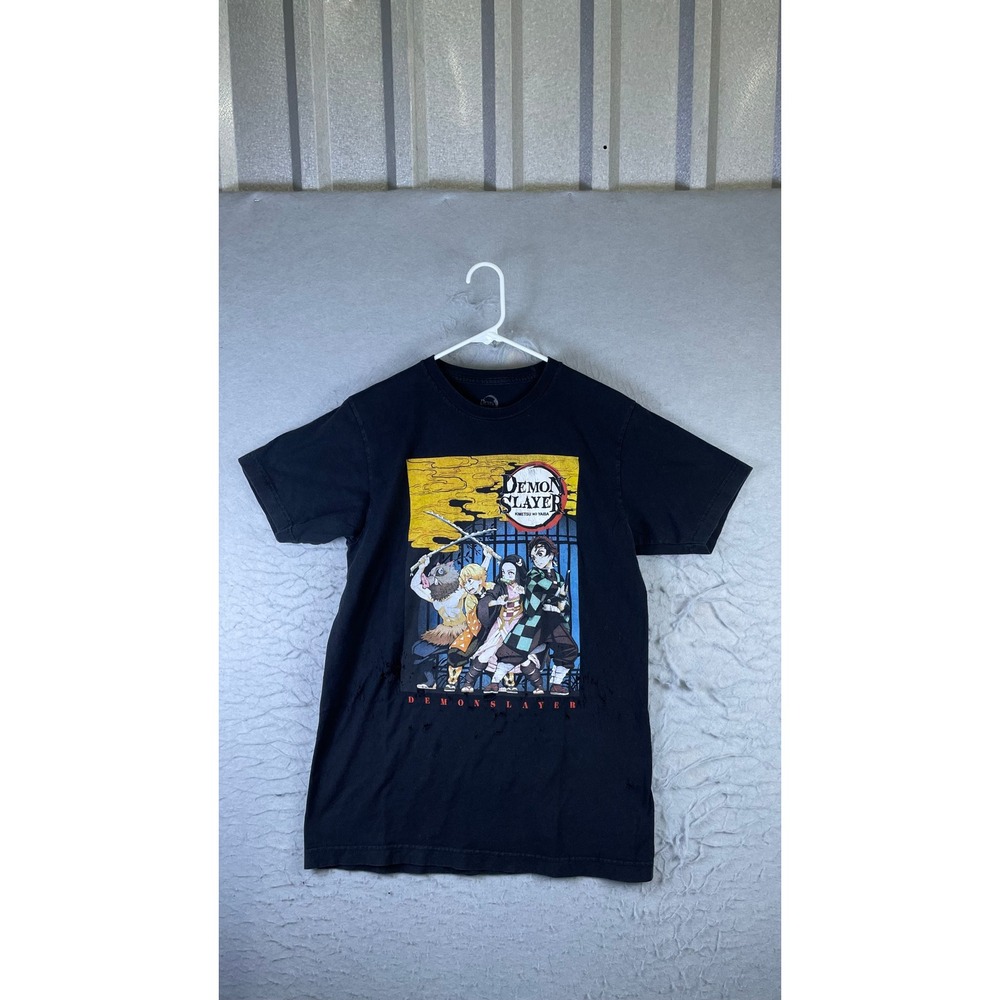 Demon Slayer Graphic T-Shirt Mens M Black Fair Anime Tanjiro Nezuko Inosuke